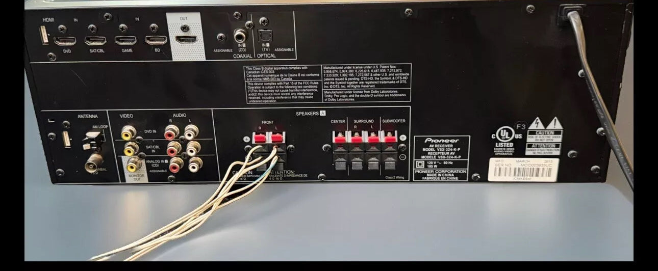 Pioneer VSX-324 receiver, fully tested working Please Read